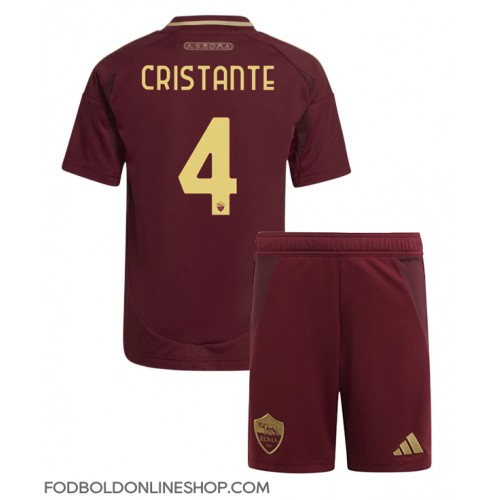 AS Roma Bryan Cristante #4 Hjemme Trøje Børn 2024-25 Kortærmet (+ Korte bukser)